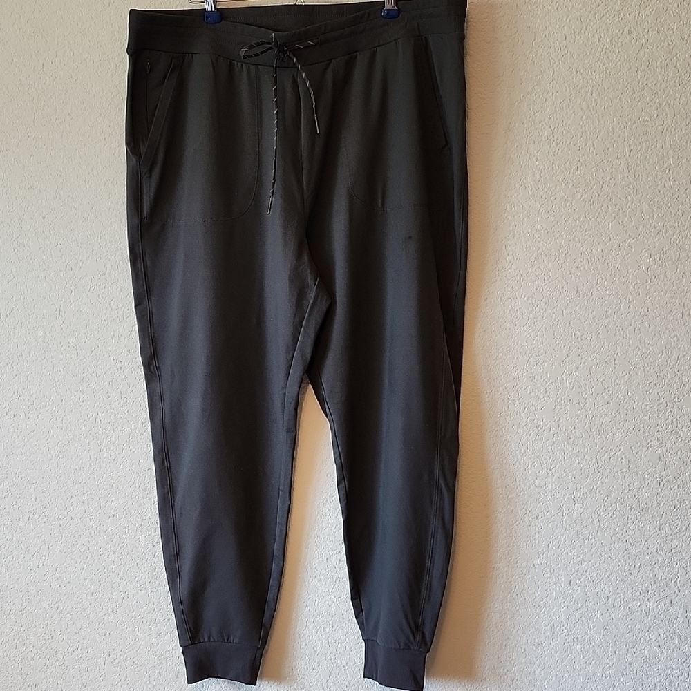 Zella All Day Every Day Joggers Elastic Waist Front Pockets Women's XL Dark Gray